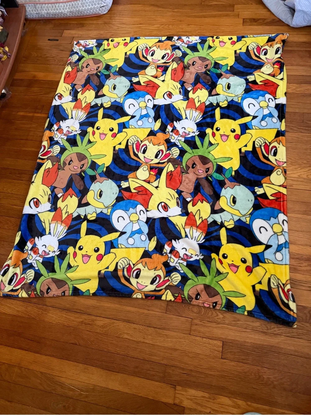 Licensed Pokémon Plush Blanket - Yellow Multi-Character Design
